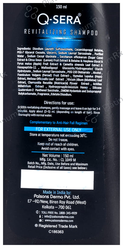 Q Sera Revitalizing Shampoo 150ml