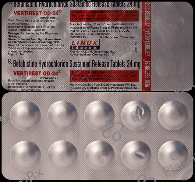 Vertirest OD 24mg Tablet 10s