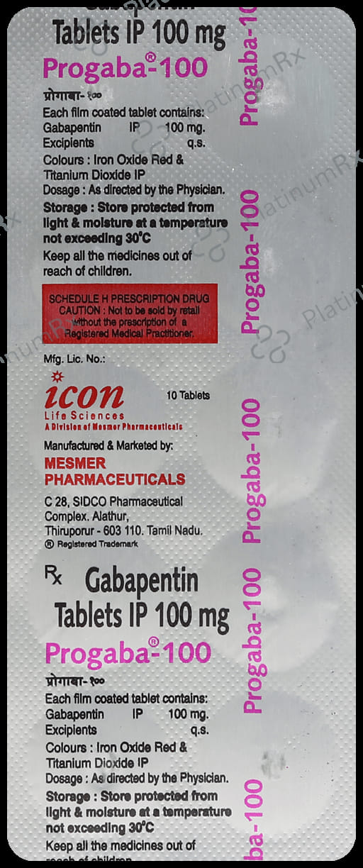 Progaba 100mg Tablet 10s