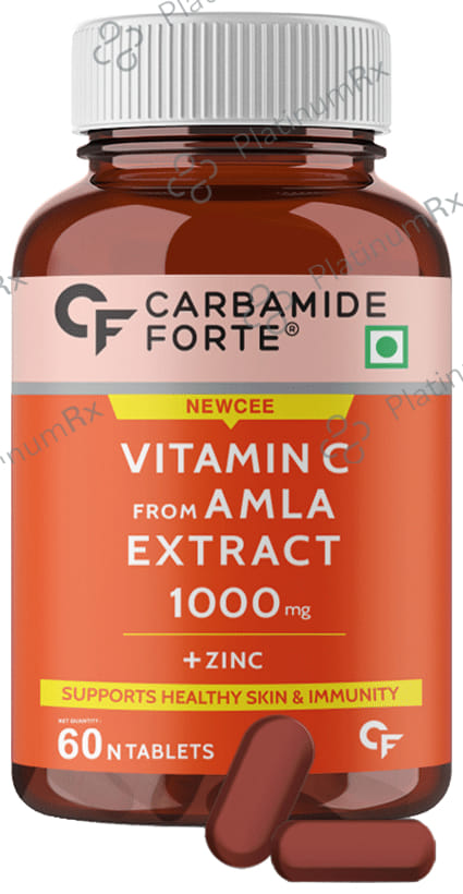 Carbamide Forte Vitamin C from Amla Extract 1000mg - With Zinc for Healthy Skin & Immunity - Tablet 60 tablets