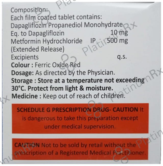 Sgl Dapa 10/500mg M Tablet ER 10s