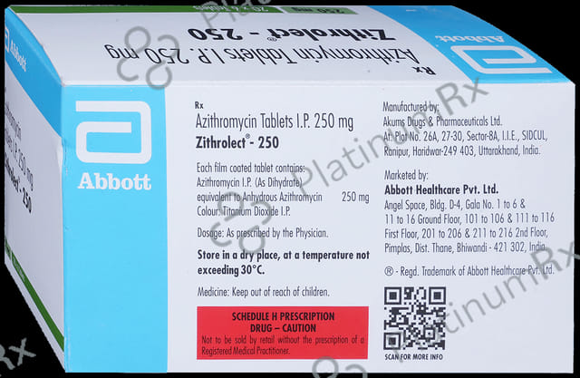 Zithrolect 250mg Tablet 6s