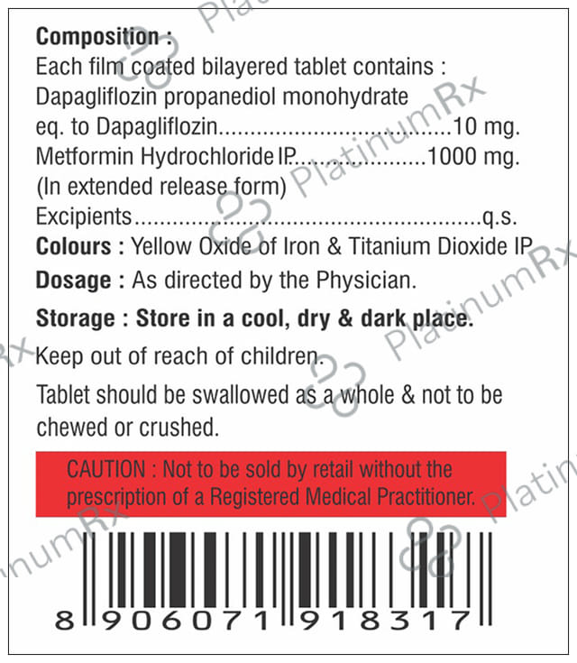 Dapafyzin-M 10/1000 Tablet ER