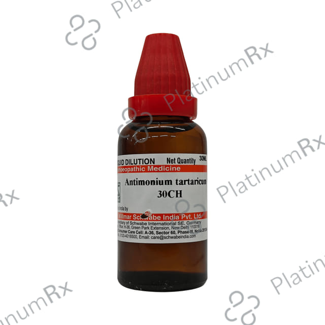 Dr Willmar Schwabe India Antimonium Tartaricum Dilution 30 CH