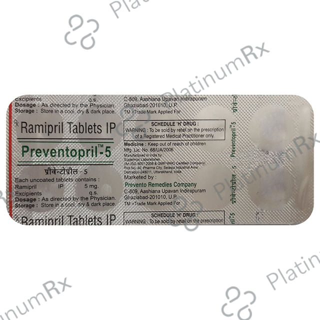 Preventopril 5mg Tablet 10s