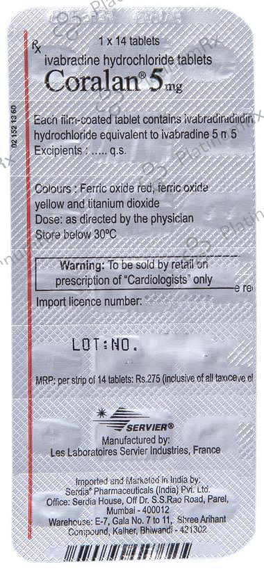 Coralan 5mg Tablet 14s