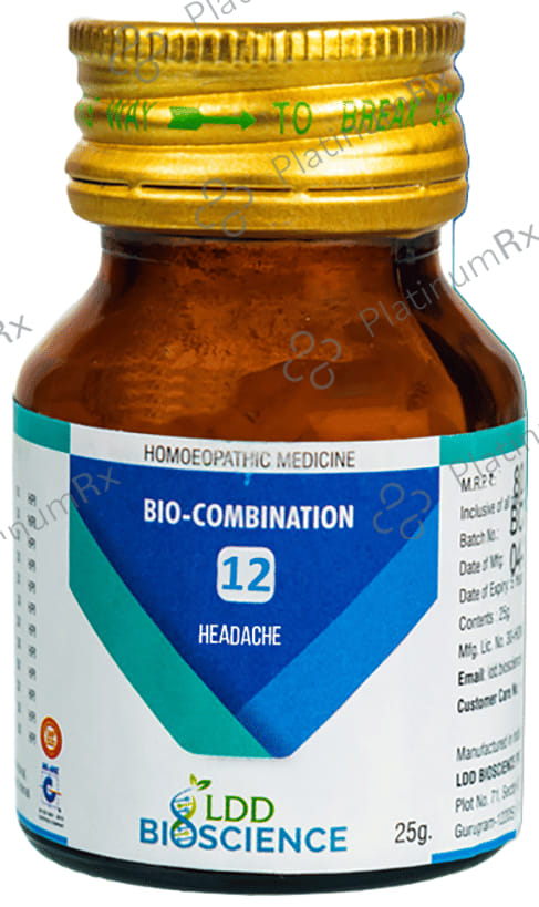 LDD Bioscience Bio-Combination 12 Headache Tablet 25 gm