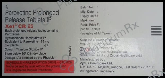 Xet CR 25mg Tablet 10s