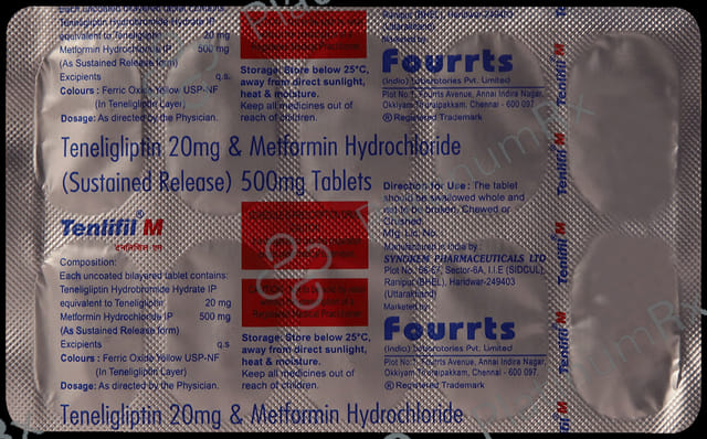 Tenlifil M 500/20mg Tablet 10s