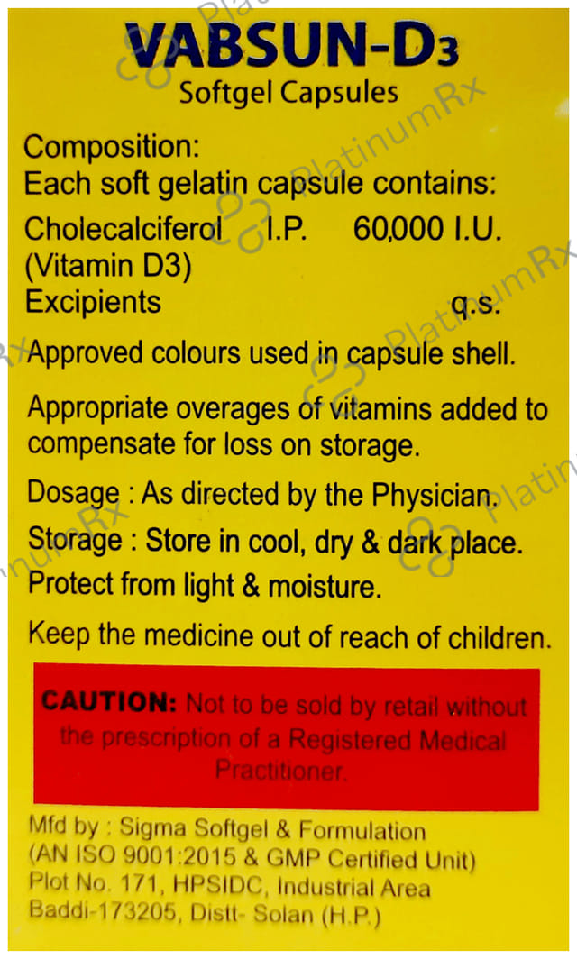 Vabsun-D3 Softgel Capsules