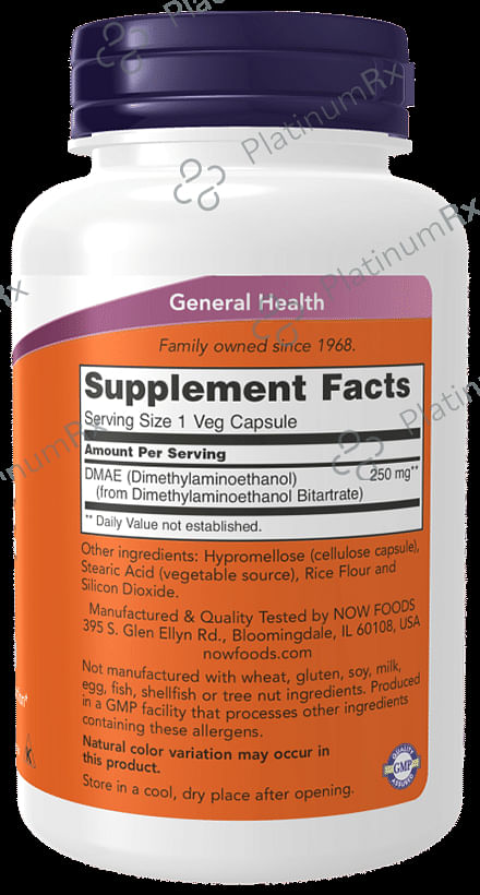 Now DMAE 250 mg Capsule
