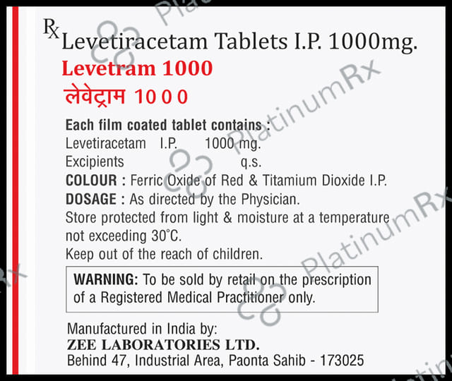 Levetram 1000mg Tablet 10s