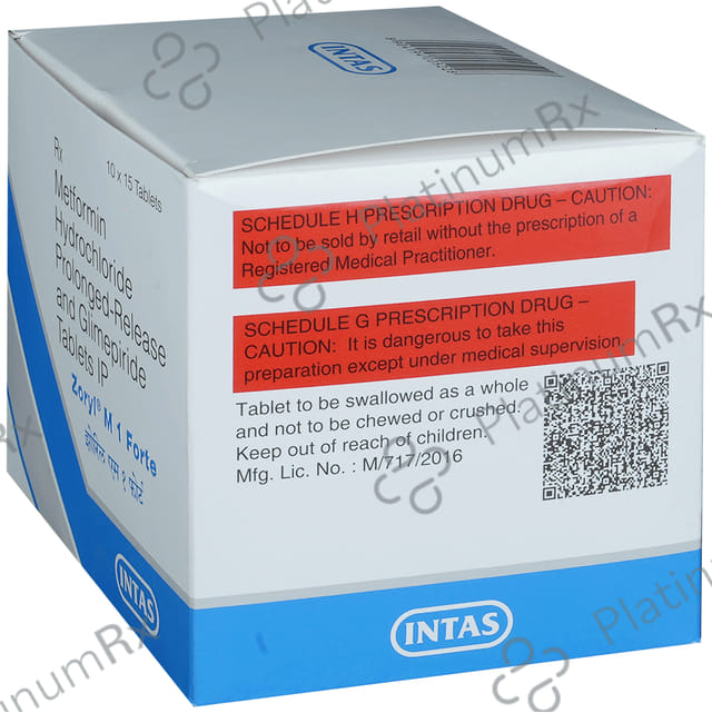 Zoryl M 1/1000mg Forte Tablet PR 15s