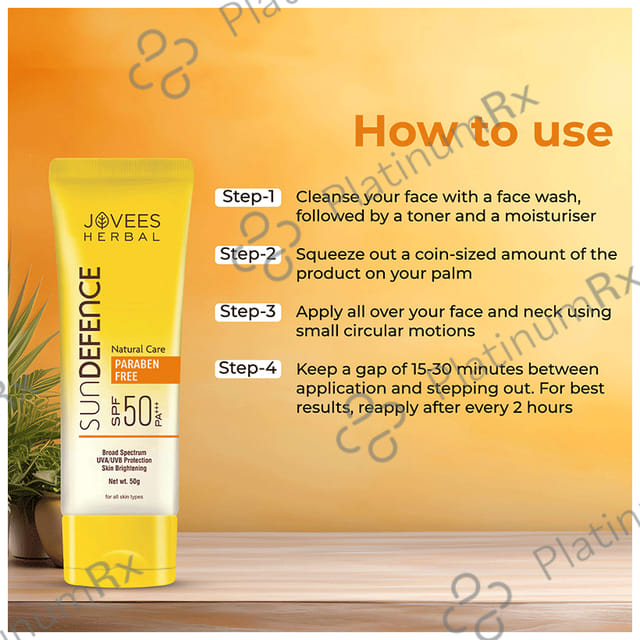 Jovees Sun Defence SPF 50 PA+++ Cream 50gm
