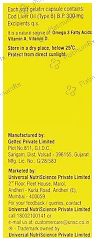 Seacod Cod Liver Oil 300mg Capsule 500s