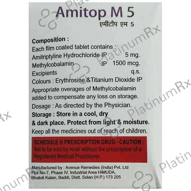 Amitop M 5/1.5mg Tablet 15s