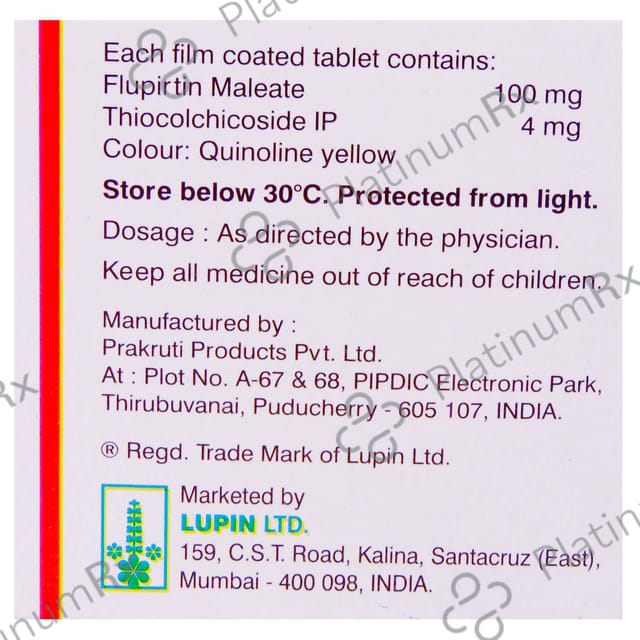 Ketoflam T 100 mg/8 mg Tablet