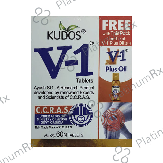 Kudos V-1 Tablet V1 Plus Oil 15ml Free