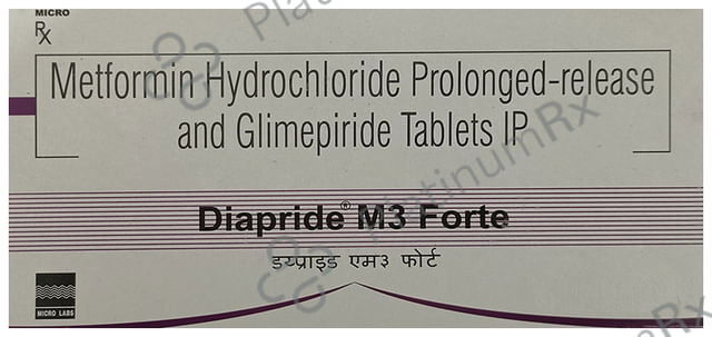 Diapride M3 Forte 3/1000mg Tablet PR 15s