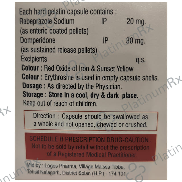 Rabepalm DSR 30/20mg Capsule 10s
