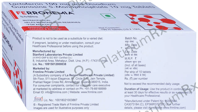 Ferronemia 100/10mg Tablet 10s