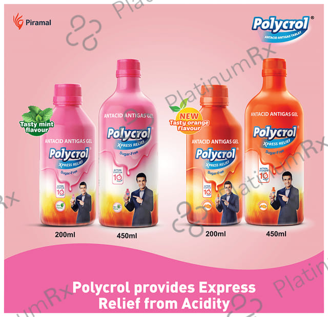 Polycrol Antacid Antigas Tablet (15 Each) Mint 3 strips
