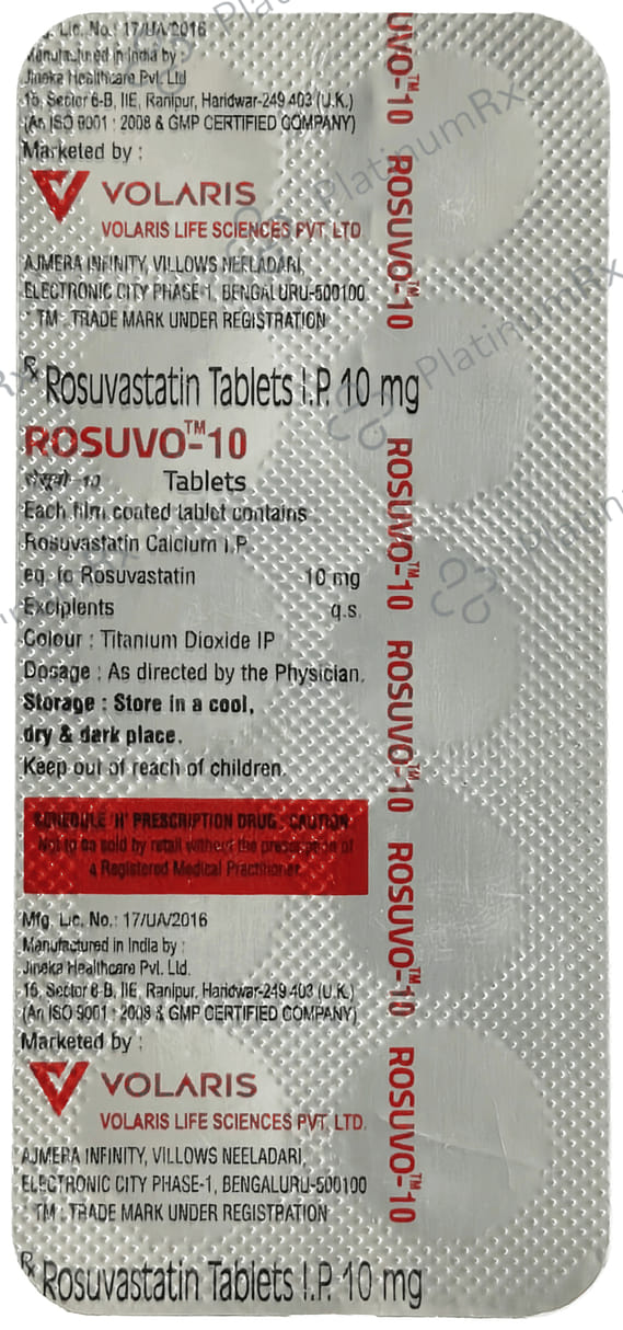 Rosuvo 10mg Tablet