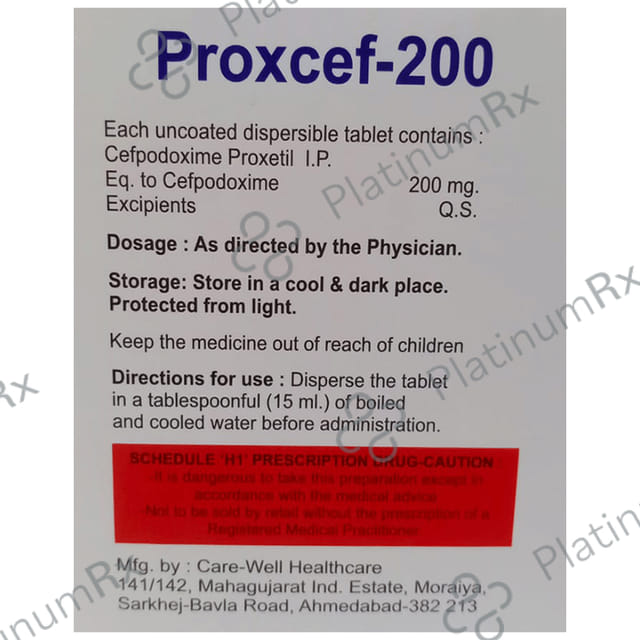 Proxcef 200 Tablet DT