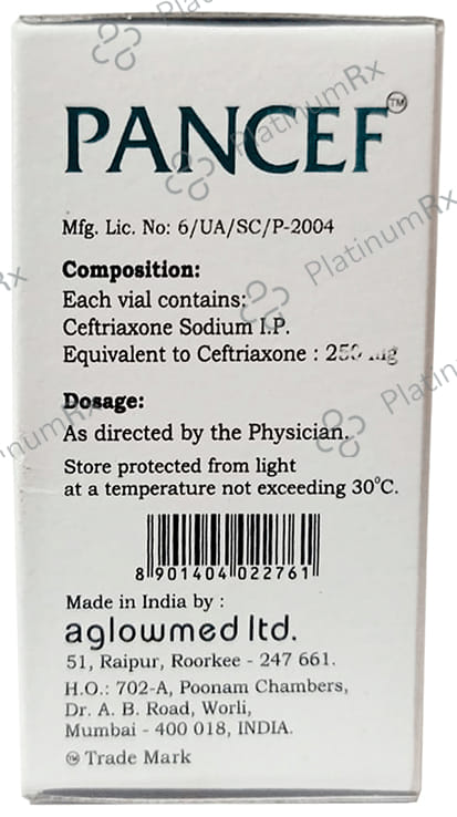 Pancef 250mg Injection