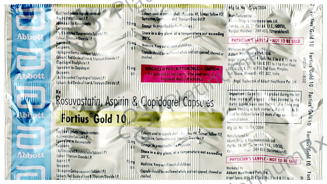 Fortius Gold 10/75/75mg Capsule 10s