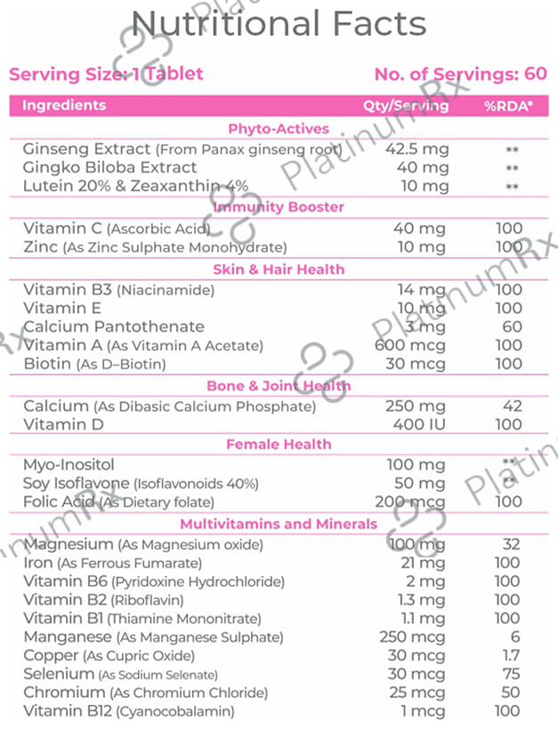 Hohner Multivitamin Women for Vitality, Joint, Stamina & Immunity - Tablet