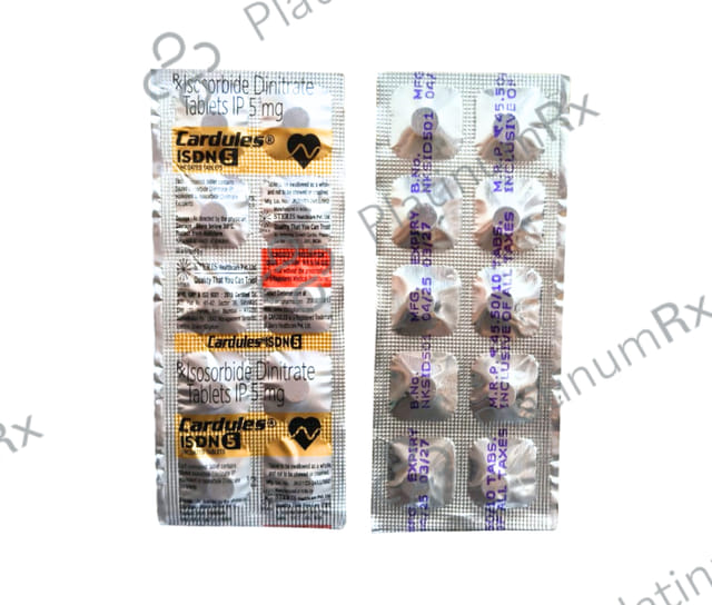 Cardules ISDN 5mg Tablet SR 10s