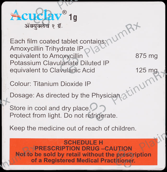 Acuclav 1000mg Tablet 10s