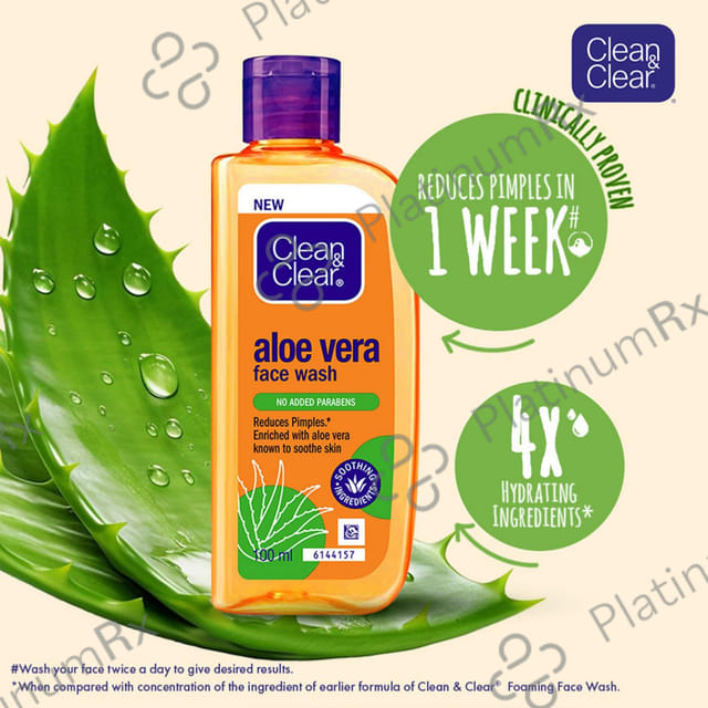 Clean & Clear Aloe Vera Face Wash 100ml