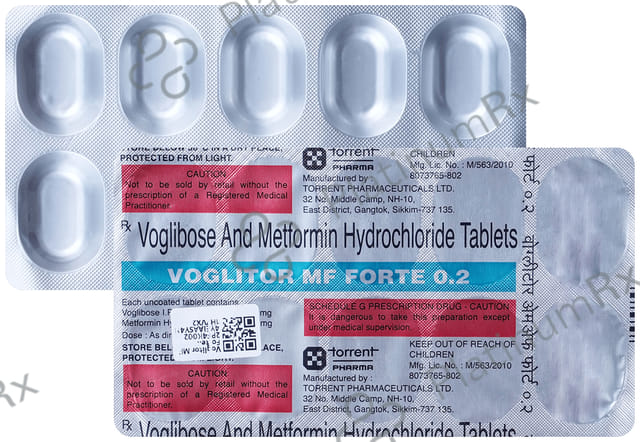 Voglitor MF Forte 0.2/1000mg Tablet 10s