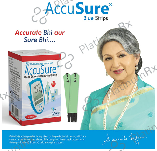 AccuSure Blood Glucose Test Strip
