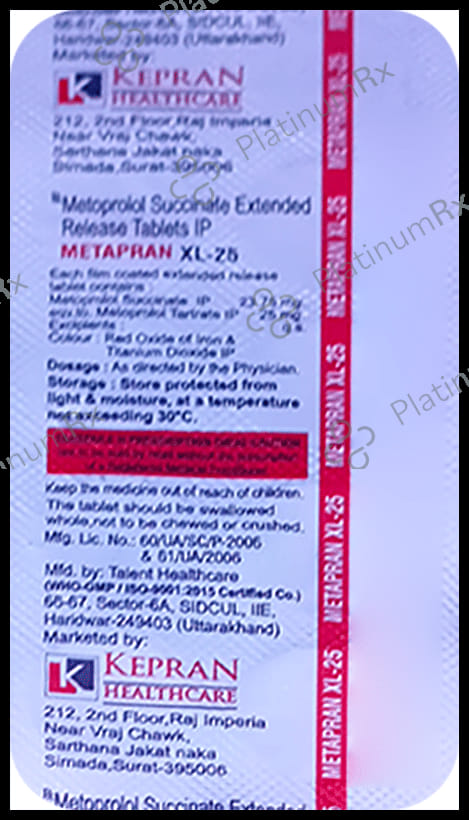 Metapran XL-25 Tablet