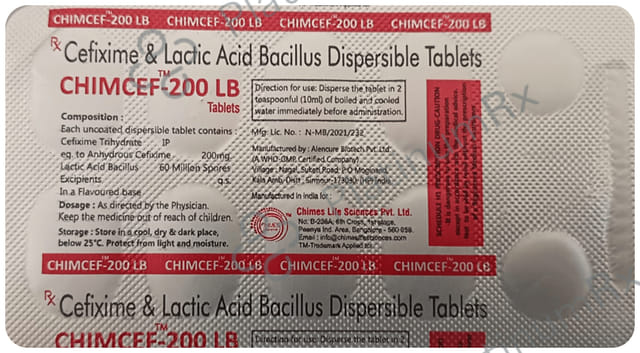 Chimcef 200mg LB Tablet DT 10s