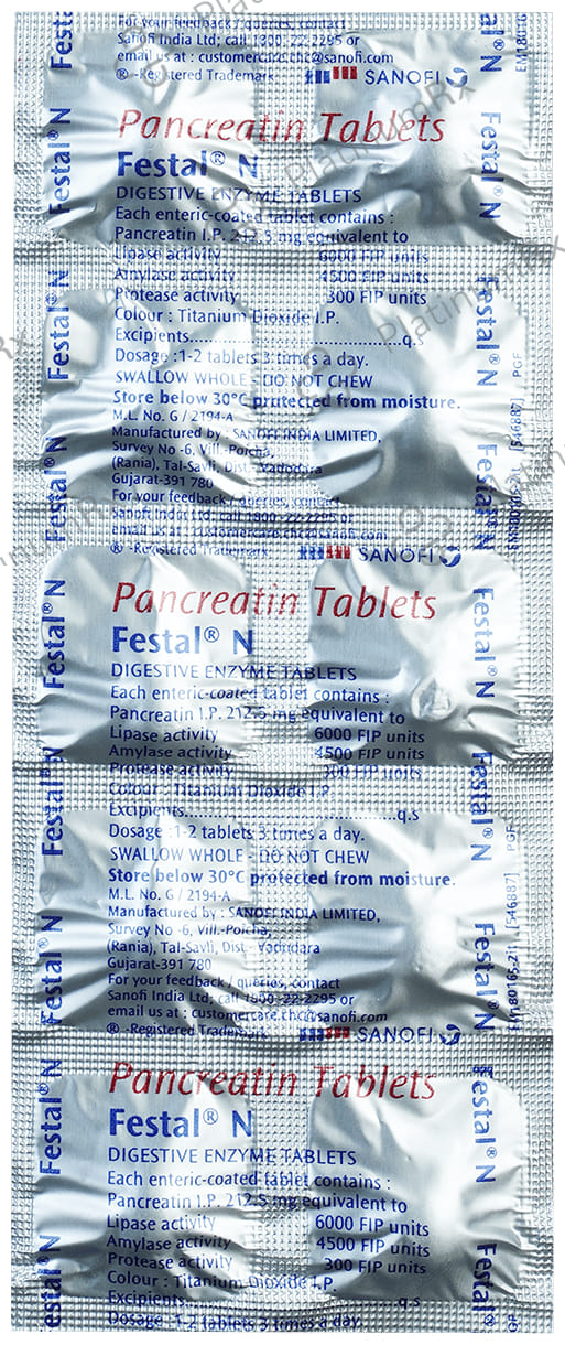 Festal N 212.5mg Tablet 10s