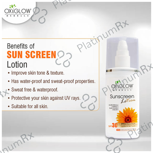 Oxyglow Herbals Sunscreen SPF 30++ Lotion 100ml