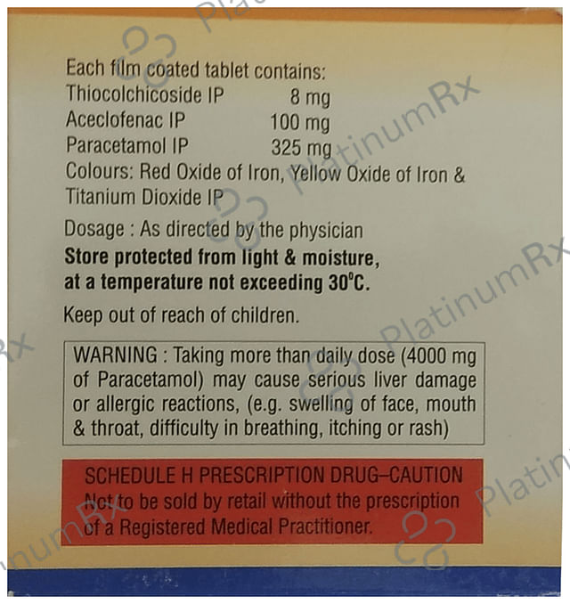 Signoflam TH 100/325/8mg Tablet 10s