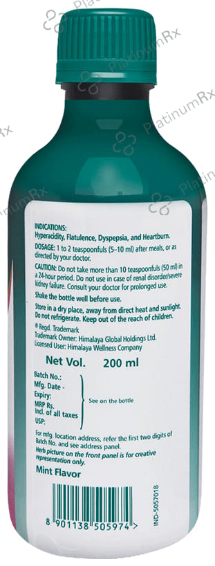 Himalaya Himcocid Sugar Free Mint Flavour Suspension 200ml