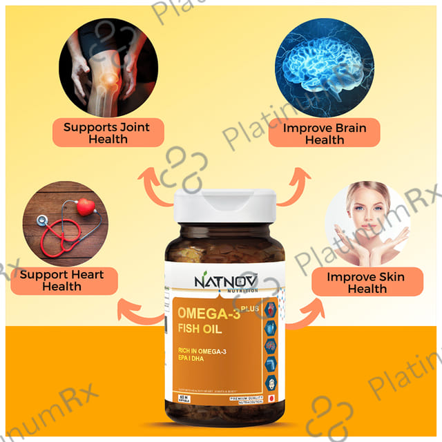 Natnov Nutrition Omega 3 Plus Fish Oil Softgel Capsules 60s