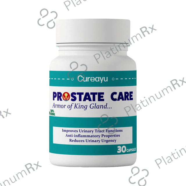 Cureayu Prostate Care Capsule- For Healthier Prostate Functions - Slows Down Aging Effects - Controls Frequency and Urgency of Urination