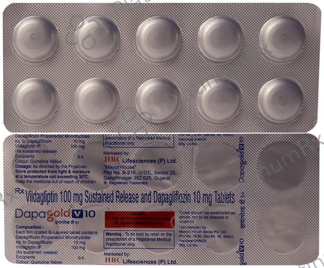 Dapagold V 10/100mg Tablet SR 10s