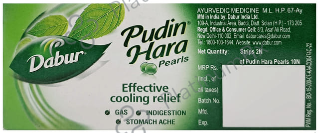 Dabur Pudin Hara Pearls 2X10s
