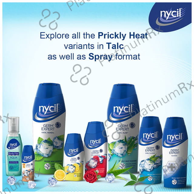 Nycil Germ Expert Classic Prickly Heat Powder 150gm + Nycil Powder 50gm