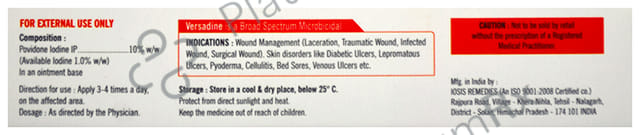 Versadine Microbicidal Ointment 15gm