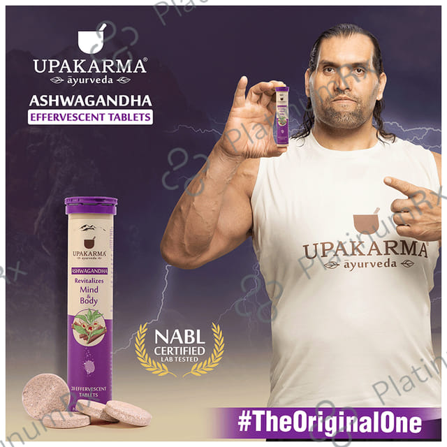 Upakarma Ayurveda Ashwagandha Flavour Effervescent Tablet 20s