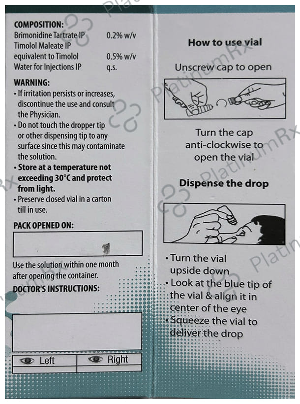 Brimaze T Ophthalmic Solution 10 Ophthalmic Solution